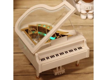 Listing 3 of 9 for White Clockwork Piano Musical Box For Girls Decor