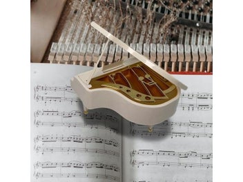 Listing 6 of 9 for White Clockwork Piano Musical Box For Girls Decor