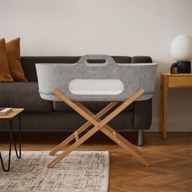 Listing 2 of 7 for SnuzBaskit and Stand Natural/Light Grey + Sheets Protectors & Liner