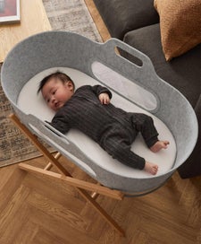 Listing 5 of 7 for SnuzBaskit and Stand Natural/Light Grey + Sheets Protectors & Liner