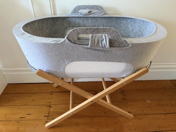 Listing 6 of 7 for SnuzBaskit and Stand Natural/Light Grey + Sheets Protectors & Liner