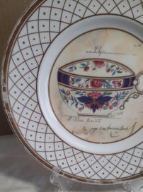 Listing 3 of 5 for Royal Worcester pattern record collection plate - Prince Regent circa 1811
