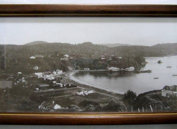 Listing 4 of 8 for ANTIQUE PANORAMIC PHOTOGRAPH OF HALF MOON BAY, STEWART ISLAND