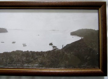 Listing 6 of 8 for ANTIQUE PANORAMIC PHOTOGRAPH OF HALF MOON BAY, STEWART ISLAND