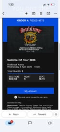 Listing 2 of 4 for Sublime tickets
