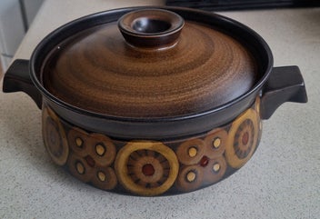 Listing 8 of 17 for <<< VINTAGE "DENBY - ARABESQUE " STONEWARE LIDDED DISH >>>