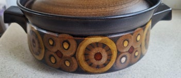 Listing 12 of 17 for <<< VINTAGE "DENBY - ARABESQUE " STONEWARE LIDDED DISH >>>