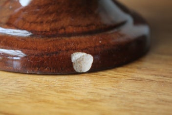 Listing 2 of 12 for Titian Pottery Mahogany Glazed Vase: Great Glaze but a Chip to Base