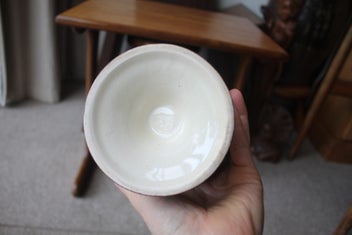 Listing 5 of 12 for Titian Pottery Mahogany Glazed Vase: Great Glaze but a Chip to Base