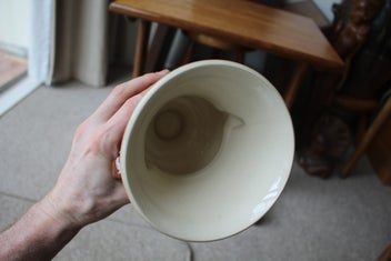 Listing 9 of 12 for Titian Pottery Mahogany Glazed Vase: Great Glaze but a Chip to Base