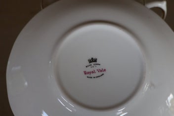 Listing 6 of 6 for Royal Vale Fine China Blue Roses trio