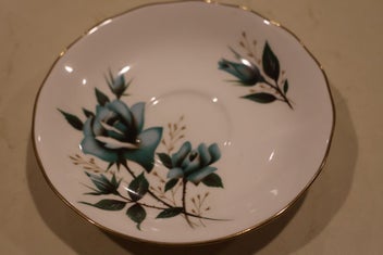 Listing 4 of 6 for Royal Vale Fine China Blue Roses trio