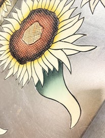 Listing 4 of 6 for $1 Resv Large Textured Sunflower Wall Art – Metallic Finish 3D Effect 1020mm