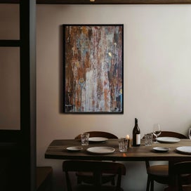 Listing 5 of 16 for ORIGINAL ACRYLIC MIXED MEDIA ABSTRACT PAINTING - Echoes of Time