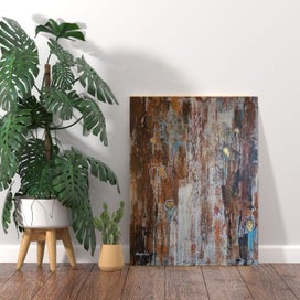 Listing 6 of 16 for ORIGINAL ACRYLIC MIXED MEDIA ABSTRACT PAINTING - Echoes of Time