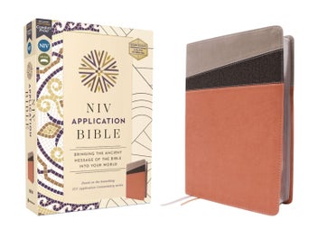 Listing 1 of 8 for NIV Application Bible, Leathersoft, Coral/Gray, Red Letter, Comfort Print: