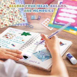 Listing 2 of 8 for Journal kit for Girls, DIY Journal Set , Scrapbook & Diary Supplies Set, Cute