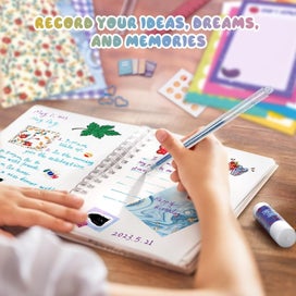 Listing 3 of 7 for Journal kit for Girls, DIY Journal Set , Scrapbook & Diary Supplies Set, Cute