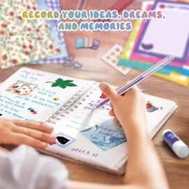 Listing 4 of 8 for DIY Journal Kit for Girls - 48pcs DIY Journal Set for Tween & Teen Girls, Scr