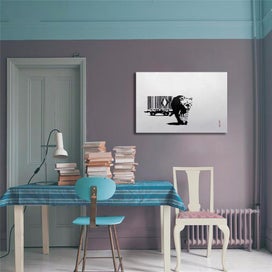 Listing 2 of 3 for Framed $1 RESERVE 1 Panel Canvas Art Print - Banksy - Barcode