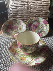 Listing 2 of 3 for Gorgeous floral Crown Ducal Trio plus