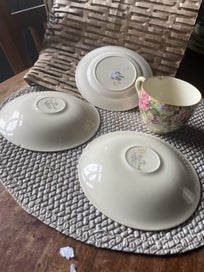 Listing 3 of 3 for Gorgeous floral Crown Ducal Trio plus