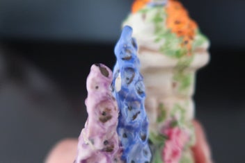 Listing 3 of 4 for ***VINTAGE TUSCAN CHINA PLANT ROCK GARDEN FIGURE c1930***