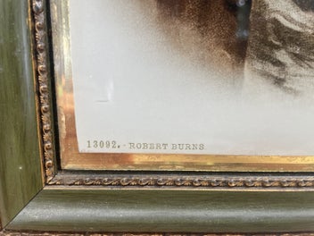 Listing 5 of 6 for Antique print portrait of Robert Burns print on glass