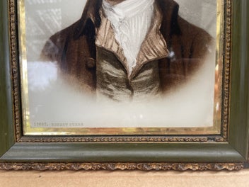 Listing 4 of 6 for Antique print portrait of Robert Burns print on glass