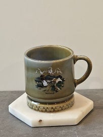 Listing 1 of 7 for Vintage Wade or Ireland Clover Leaf Fringed Mug with Irish Country Scene.