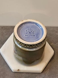 Listing 7 of 7 for Vintage Wade or Ireland Clover Leaf Fringed Mug with Irish Country Scene.