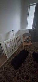 Listing 4 of 6 for Baby highchair travel cot ,cot and two wooden toys