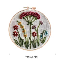 Listing 3 of 3 for Beginner's Embroidery Flower Kit,Beginner Hand Embroidery 0 Based Diy Hand Em