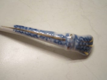 Listing 3 of 3 for Antique China Flow Blue Ladle