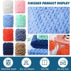 Listing 5 of 9 for 100g Soft Chenille Yarn Velvet Yarn for Crocheting, Fluffy Yarn for Knitting