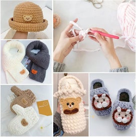 Listing 6 of 9 for 100g Soft Chenille Yarn Velvet Yarn for Crocheting, Fluffy Yarn for Knitting