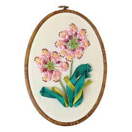 Listing 1 of 12 for Stamped Embroidery Kit For Beginners, Flower Pattern 3D Ribbon Embroidery Kit