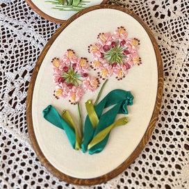 Listing 9 of 12 for Stamped Embroidery Kit For Beginners, Flower Pattern 3D Ribbon Embroidery Kit