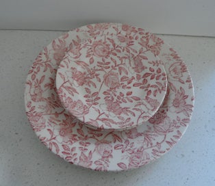 Listing 2 of 6 for CHURCHILL - ENGLAND - PINK PEONY PLATES/BOWLS