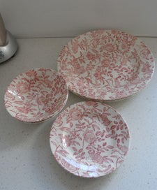 Listing 4 of 6 for CHURCHILL - ENGLAND - PINK PEONY PLATES/BOWLS