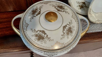 Listing 3 of 5 for Gold Embossed Dinner Service.