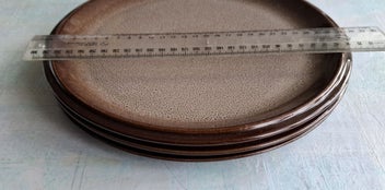 Listing 7 of 7 for 3 x Temuka Cobblestone dinner plates