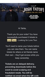 Listing 2 of 3 for 2x Josh Tatofi Gold Reserved Seating