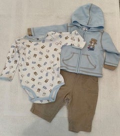 Listing 1 of 5 for 3-piece teddy bear set: top, pants & jacket (size: 6-9 months)