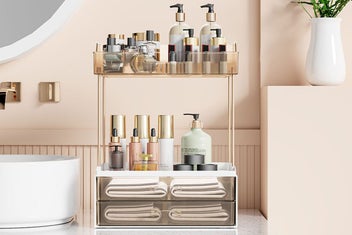 Listing 6 of 8 for 4 Tier Cosmetics Storage Organizer Large Capacity 2 Drawers for Skincare Makeup