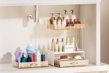 Listing 7 of 8 for 4 Tier Cosmetics Storage Organizer Large Capacity 2 Drawers for Skincare Makeup