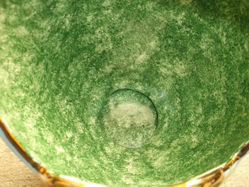 Listing 11 of 14 for Beswick Large Rare Sky Blue Palm Tree basket vase