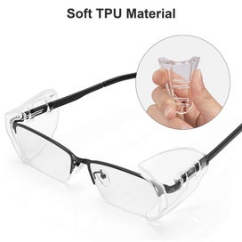 Listing 2 of 6 for 1pair Slip On Clear Side Shields for Safety Glasses, Eye Glasses Side Shields