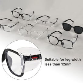 Listing 3 of 6 for 1pair Slip On Clear Side Shields for Safety Glasses, Eye Glasses Side Shields