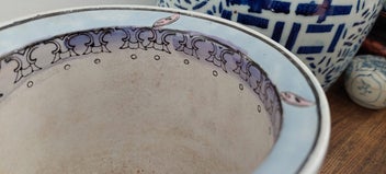 Listing 6 of 9 for EXOTIC and UNUSUAL PORCELAIN PLANT-POT *SIGNED/STAMPED on BASE